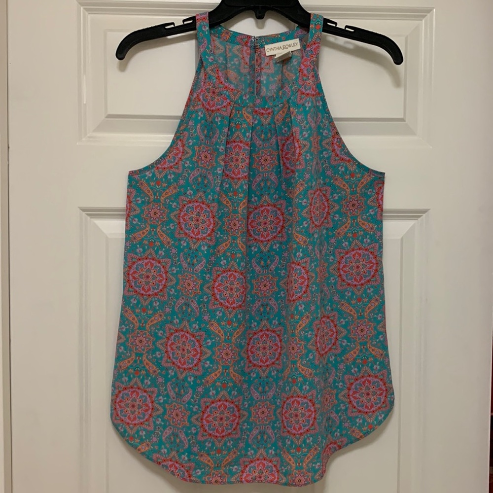 NWOT Cynthia Rowley Patterned Tank. Size M